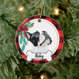 Boston Terrier Christmas Ornament