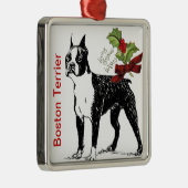 Boston Terrier Christmas Ornament (Rechts)