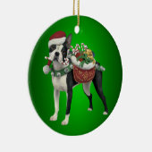Boston Terrier Christmas Ornament (Rechts)