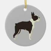 Boston Terrier Christmas Ornament (Vorne)
