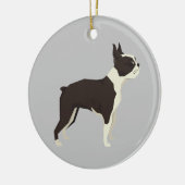 Boston Terrier Christmas Ornament (Links)