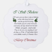 Boston Terrier Christmas Ornament Karte (Rückseite)