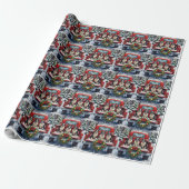 Boston Terrier Christmas Red Truck Holiday Geschenkpapier (Ungerollt)