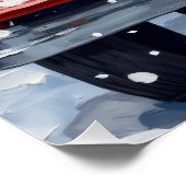 Boston Terrier Christmas Red Truck Holiday Poster (Ecke)