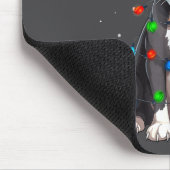 Boston Terrier Christmas Santa Hat  Mousepad (Ecke)