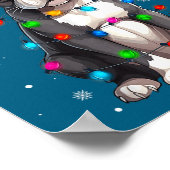 Boston Terrier Christmas Santa Hat  Poster (Ecke)