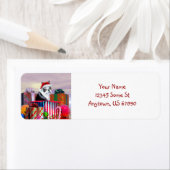 Boston Terrier Christmas Surprise Labels (Insitu)