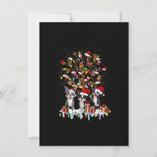 Boston Terrier Christmas Tree Funny Xmas Boston Te Einladung