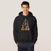 Boston Terrier Christmas Tree Lights Hoodie (Vorne ganz)