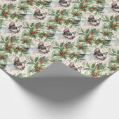 Boston Terrier Christmas Wrapping Paper Geschenkpapier (Ecke)