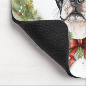 Boston Terrier Christmas Wreath Festivals Mousepad (Ecke)