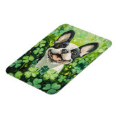 Boston Terrier Clover Field Painting Magnet (Linke Seite)