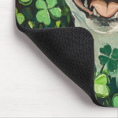 Boston Terrier Clover Field Painting Mousepad (Ecke)