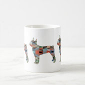 Boston Terrier Colorful Geometric Silhouette Kaffeetasse (Mittel)