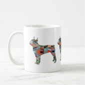 Boston Terrier Colorful Geometric Silhouette Kaffeetasse (Links)