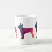 Boston Terrier Colorful Geometric Silhouette Kaffeetasse (Mittel)