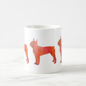 Boston Terrier Colorful Geometric Silhouette Kaffeetasse (Mittel)