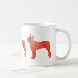 Boston Terrier Colorful Geometric Silhouette Kaffeetasse