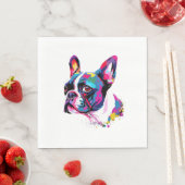 Boston Terrier Colorful Serviette (Beispiel)