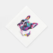 Boston Terrier Colorful Serviette (Ecke)