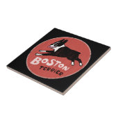 Boston Terrier Cool Retro Style Fliese (Seite)