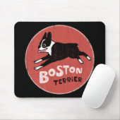 Boston Terrier Cool Retro Style | Niedlicher Carto Mousepad (Mit Mouse)