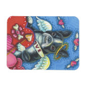 Boston Terrier Cupid DOG VALENTINE MAGNET (Horizontal)