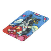Boston Terrier Cupid DOG VALENTINE MAGNET (Linke Seite)