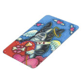 Boston Terrier Cupid DOG VALENTINE MAGNET Large (Linke Seite)