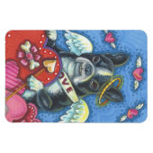 Boston Terrier Cupid DOG VALENTINE MAGNET Large (Horizontal)