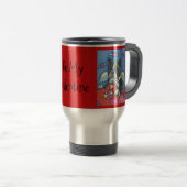 Boston Terrier Cupid DOG VALENTINE REVEL MUG Red Reisebecher (VorderseiteRechts)