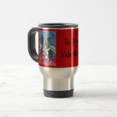 Boston Terrier Cupid DOG VALENTINE REVEL MUG Red Reisebecher (Vorderseite Links)