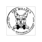 Boston Terrier Custom Family Rücksendeadresse Gummistempel (Prägung)