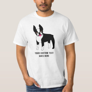 Boston Terrier Custom Text T - Shirt