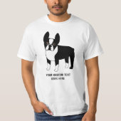 Boston Terrier Custom Text  T-Shirt (Vorderseite)