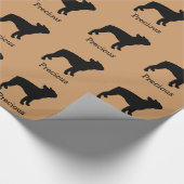 Boston Terrier Custom Wrapping Paper Geschenkpapier (Ecke)