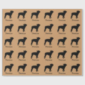 Boston Terrier Custom Wrapping Paper Geschenkpapier (Flach)