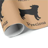 Boston Terrier Custom Wrapping Paper Geschenkpapier (Rolleneckpunkt)