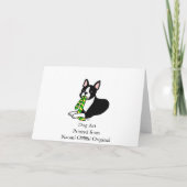 Boston Terrier Daddy mit Krawatte 1 Karte (Rückseite)