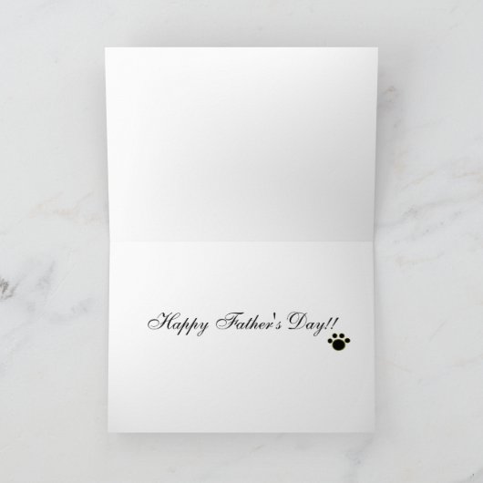 Boston Terrier Daddy mit Krawatte 1 Karte (Innenseite)