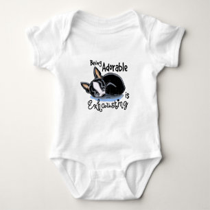 Boston Terrier, das entzückend ist Baby Strampler