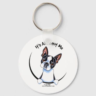 Boston Terrier, das ganz ungefähr ich sein ist Schlüsselanhänger