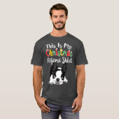 Boston Terrier Das ist mein Weihnachts-Pajama-Gesc T-Shirt (Vorne ganz)