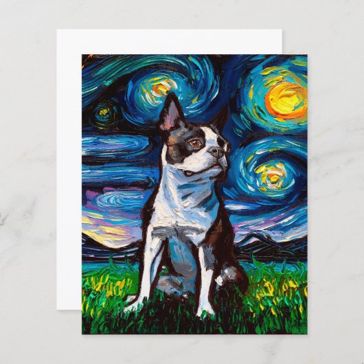 Boston Terrier Design | Ideal als Geschenk zum Geb (Vorne/Hinten)