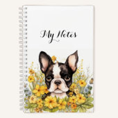 Boston Terrier Diary Shot Platten | Notizblock (Vorderseite)