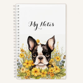 Boston Terrier Diary Shot Platten | Notizblock