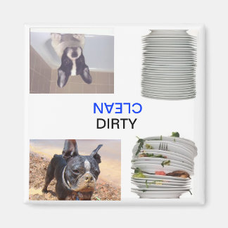 Boston Terrier Dirty/Clean Geschirrspüler Magnet
