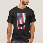 Boston Terrier Distressed Patriotic All American U T-Shirt (Vorderseite)