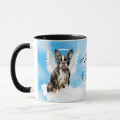 Boston Terrier Dog Angel Custom Pet Memorial Tasse (Links)