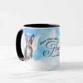 Boston Terrier Dog Angel Custom Pet Memorial Tasse (Vorderseite Links)